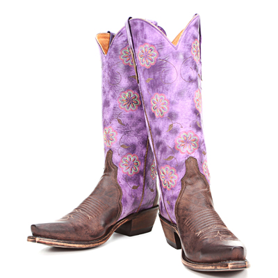 Purple Lucchese cowboy boots 
