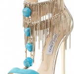 Jimmy Choo Belle Chain-Fringe T-Strap Sandal
