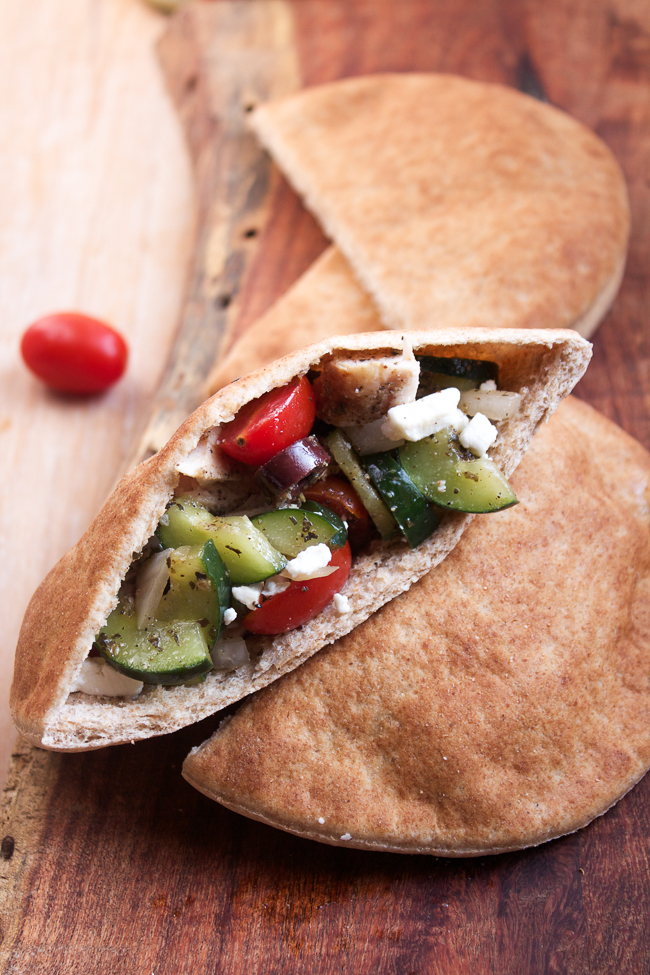 Greek Pita Pockets loaded with flavor and easy to make for lunch