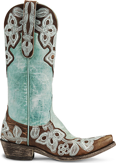 Old Gringo turquoise & brown cowboy boots