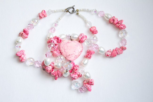 Jewels of the Southwest Pretty Pink Heart Necklace