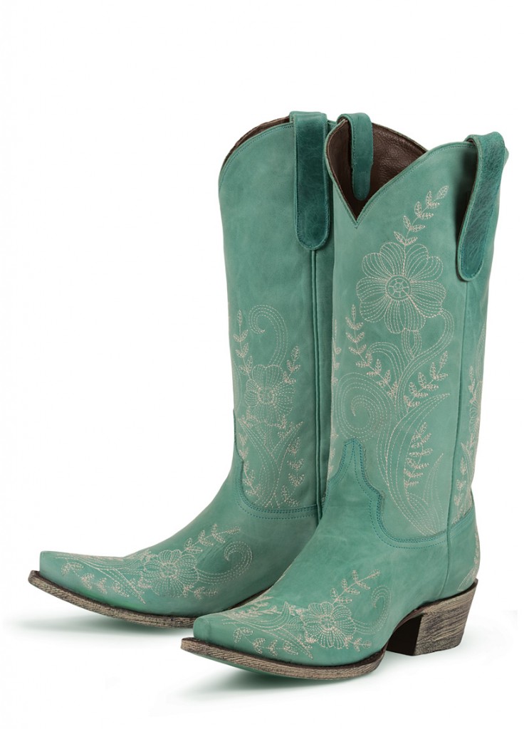 Ashlee Lace - Lane Boots in turquoise