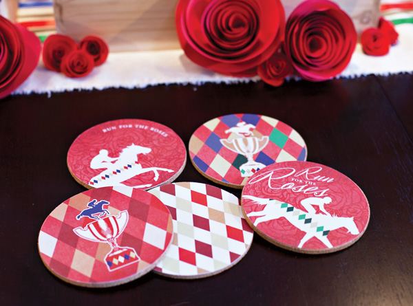 Kentucky Derby Party themed coasters