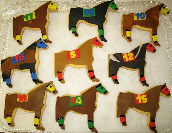 Race Horse cookies for the Kentucky Derby