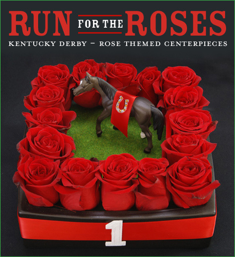 Run For The Roses Kentucky Derby Themed Centerpiece