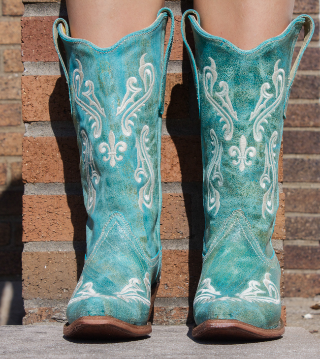 Corral turquoise cowboy boots