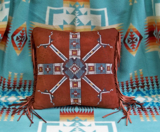 Suede Western Pillow