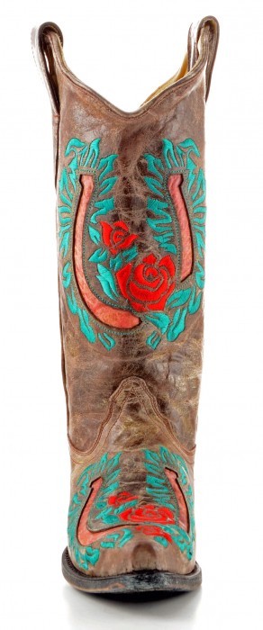 Red & turquoise Corral cowboy boots
