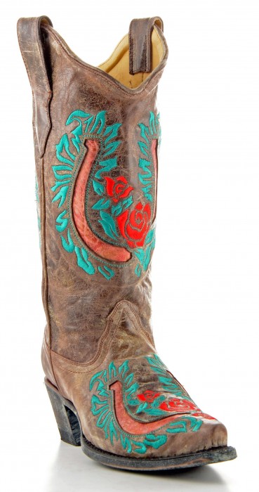 Red & Turquoise Corral Boots