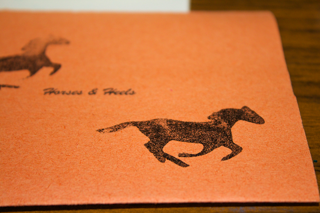DIY Horse Stamp on paper