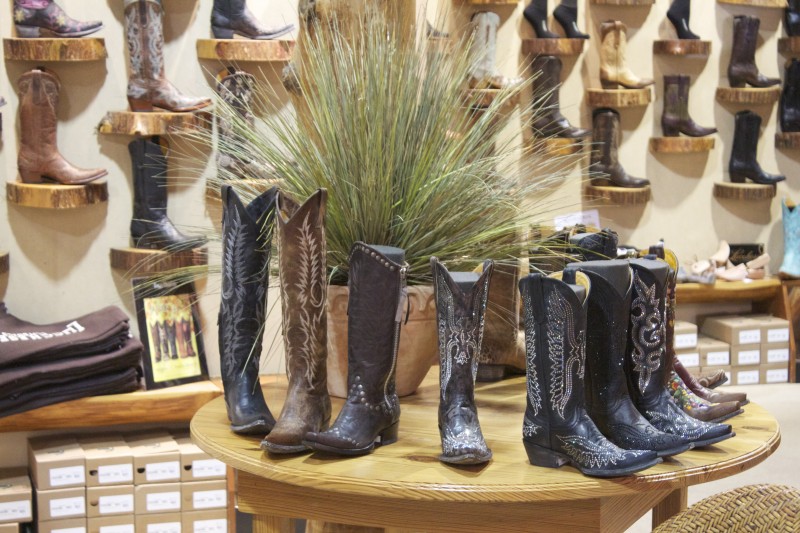 cowboy boot display 
