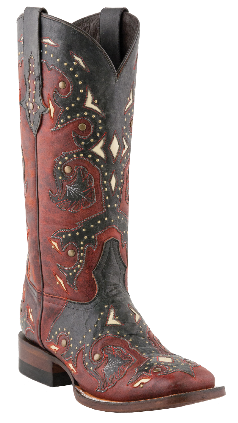 Lucchese Studded Scarlet cowboy boots