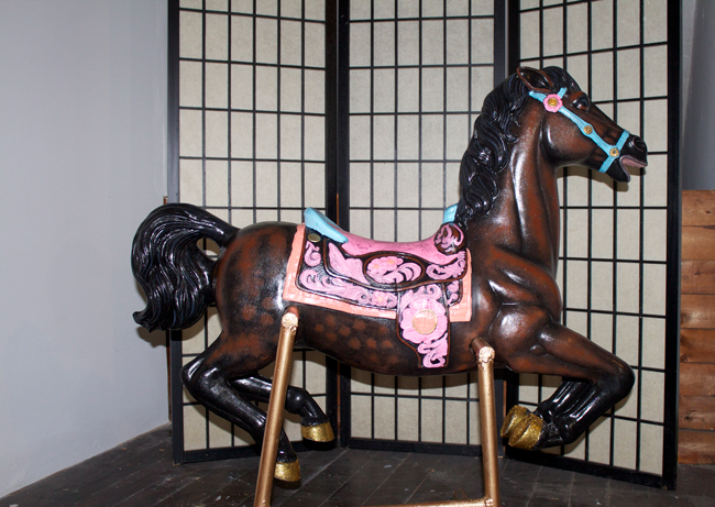 hand painted bouncy horse