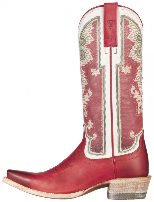 Red Ariat cowboy boots 