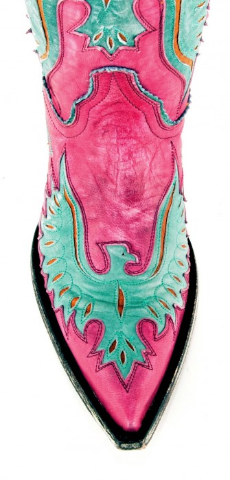 Old Gringo Eagle Boots in Pink & Aqua 