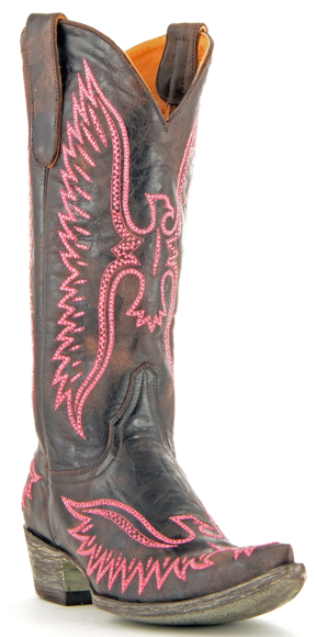 Chocolate & Pink Old Gringo Cowboy Boots