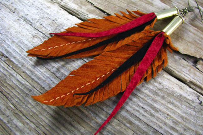 Feather and arrow earrings