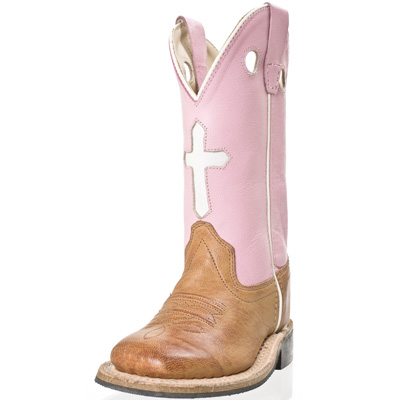 Pink Old West Kids Cowboy Boots