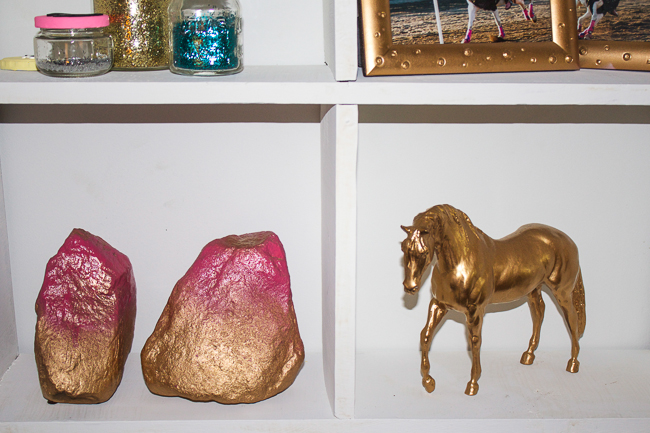 Equestrian Styled Shelf with DIY Bookends