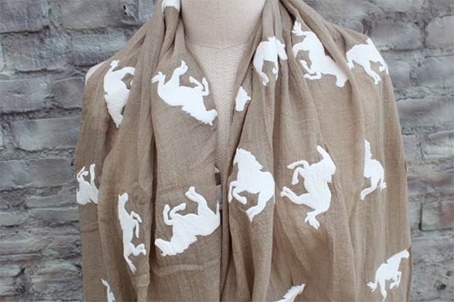 Horse print scarves