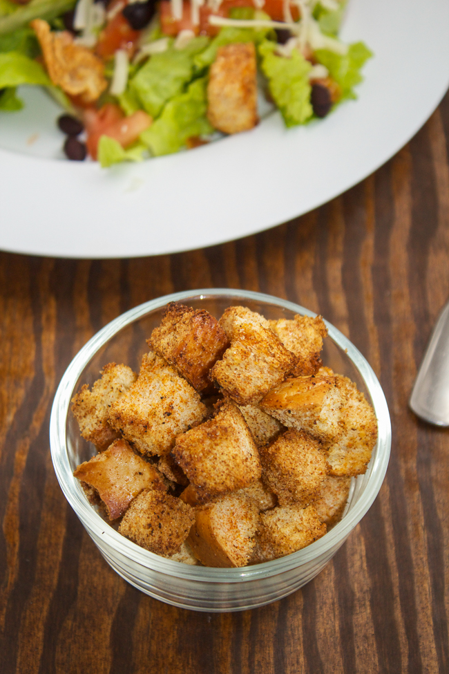Easy homemade Mexican croutons