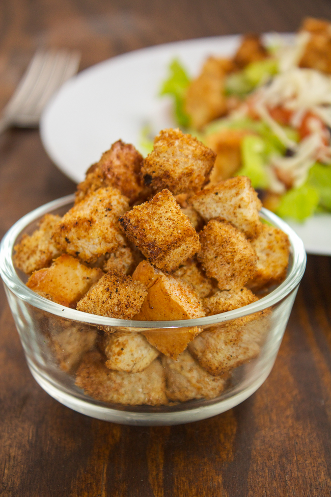 Quick and easy homemade Mexican croutons