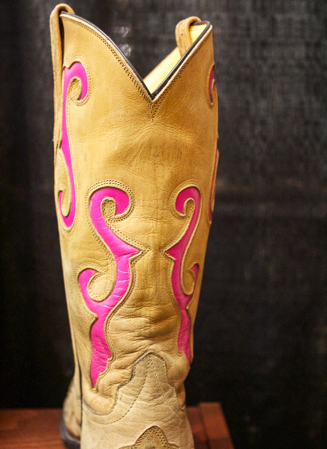 Rios of Mercedes Pink & Tan Cowboy Boots, details