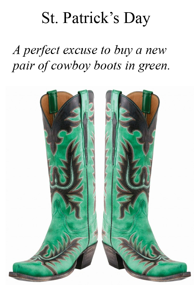 Green Lucchese Cowboy Boots