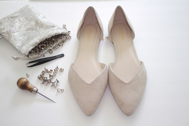 DIY-Studded-Flats-Supplies-and-shoes