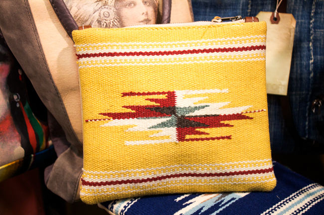 Totem Salvaged Yellow Navajo Pouch