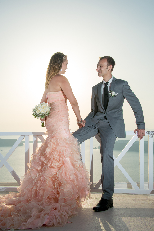 Beautiful wedding in Santorini, Greece
