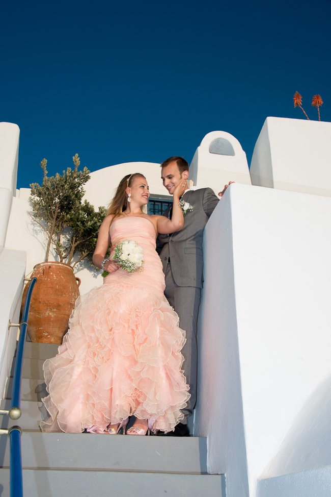 Wedding photos from Santorini, Greece