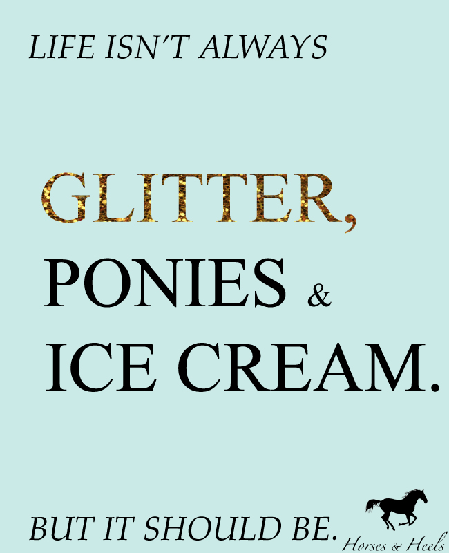 Glitter, Ponies, Ice Cream Print