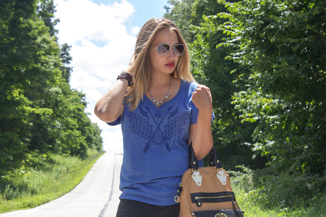 Spur Ride Wear Cow and Arrows tee