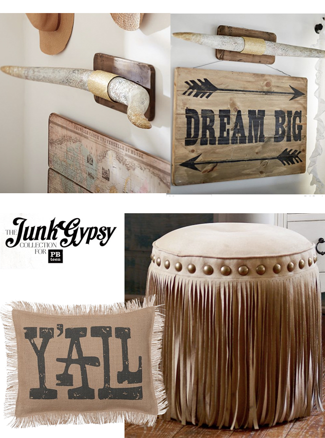 The Junk Gypsy Collection for Pottery Barn Teen