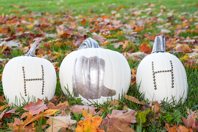 Cowboy Boot and Initial Studded Pumpkins by Horses & Heels