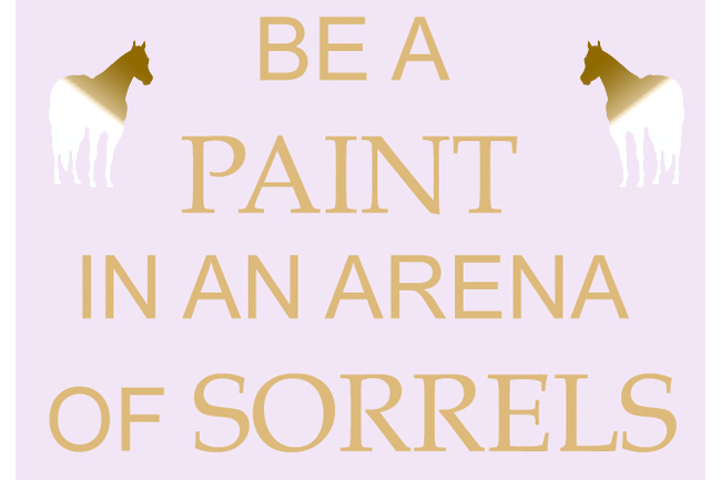Be A Paint Horse | Stand Out