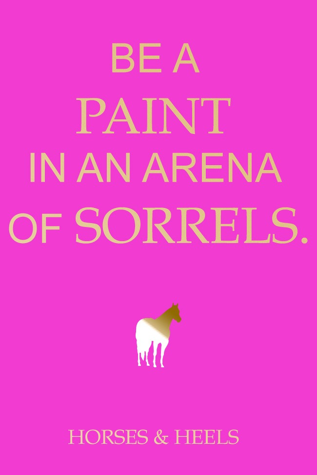 Be A Paint Horse in An Arena of Sorrels