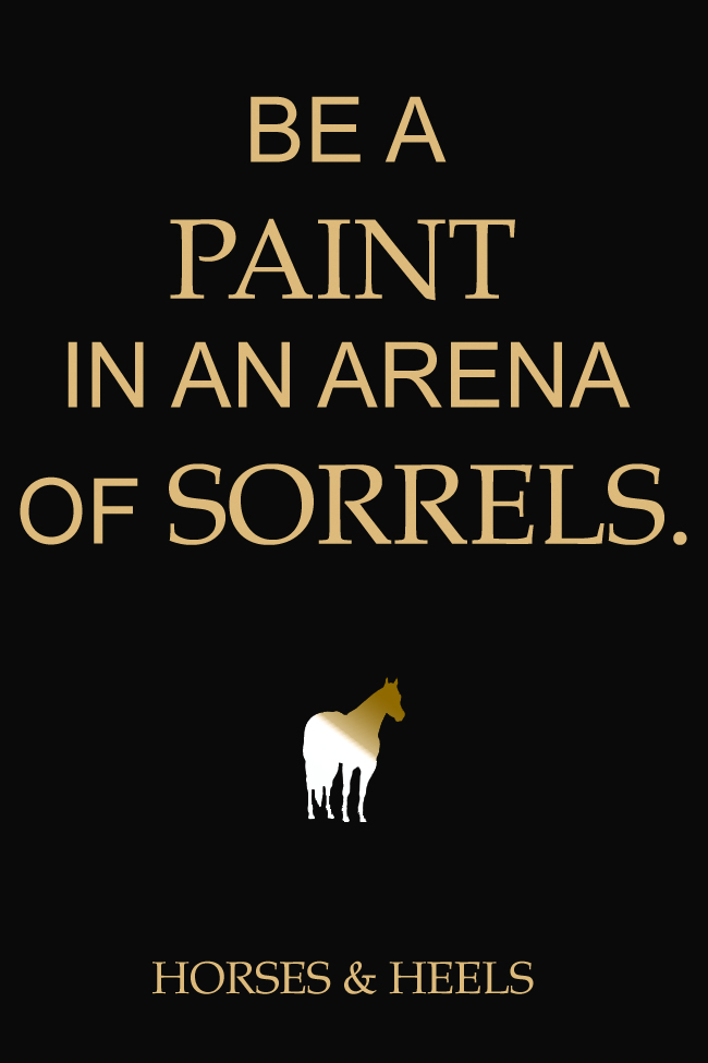 Be A Paint Horse in An Arena of Sorrels