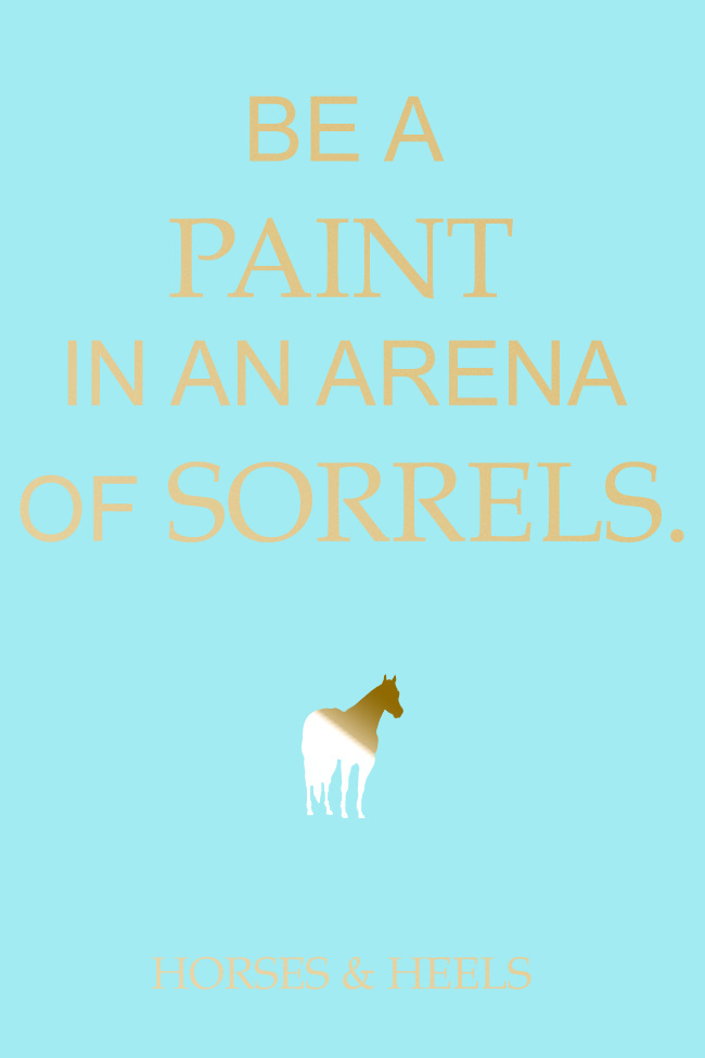 Be A Paint Horse in An Arena of Sorrels