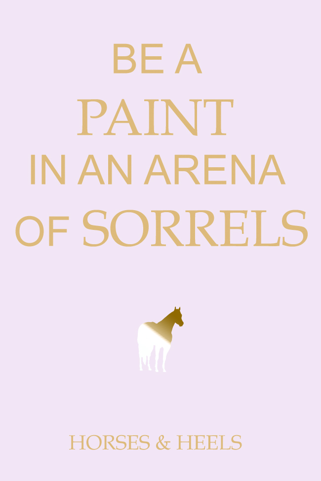 Be A Paint Horse in An Arena of Sorrels