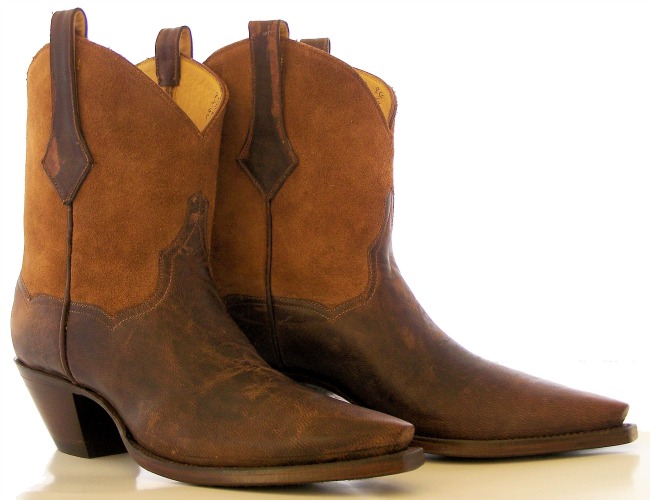 Distressed Brown Cowboy Boots
