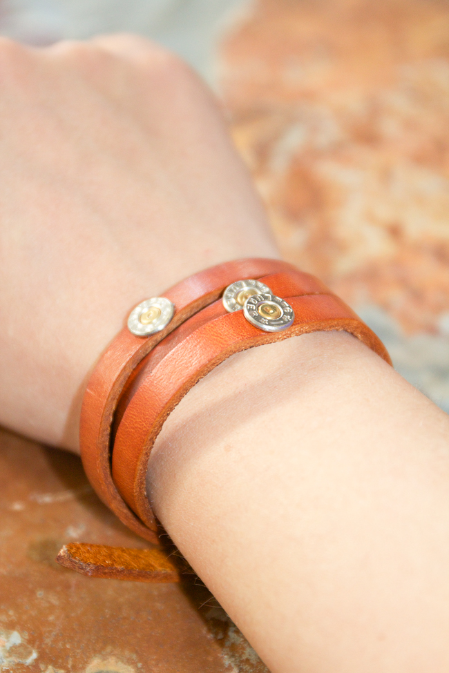 Jills Jewels Saddle Orange Leather Wrap Bracelet