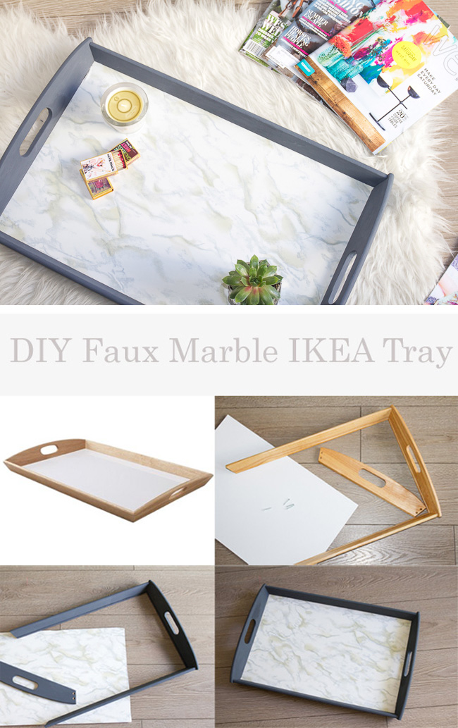 DIY Faux Marble IKEA Tray | Horses & Heels
