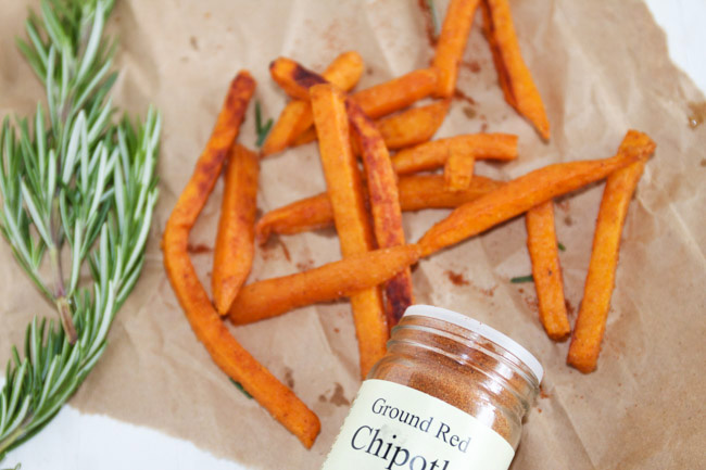 Chipotle, Rosemary and Spicy Chipotle Sweet Potato Fries
