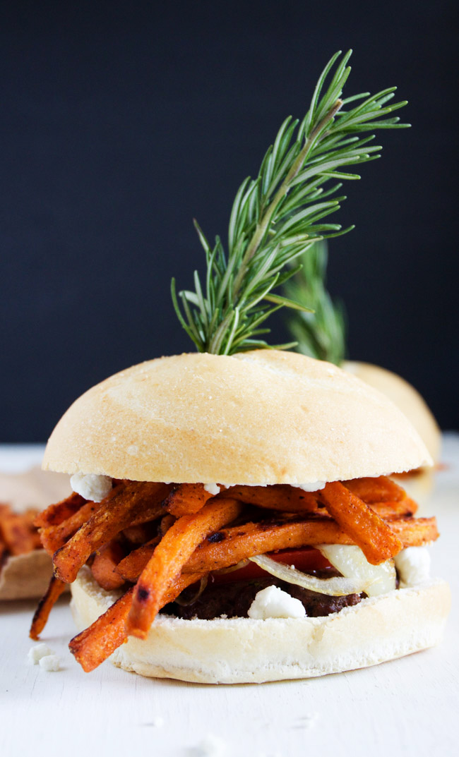 Chipotle and Rosemary Sweet Potato Burgers