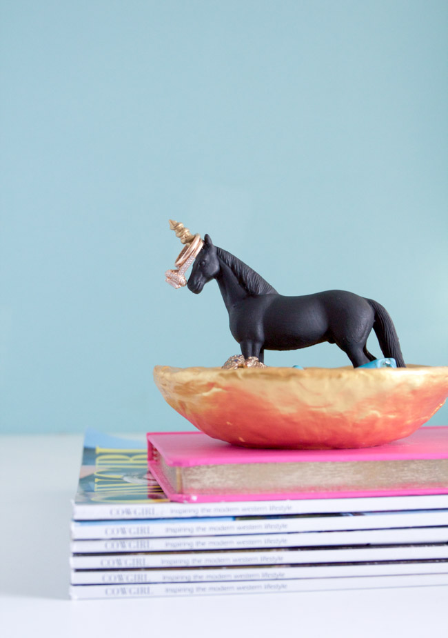 DIY Unicorn Ring Dish and Jewelry Holder | Horses & Heels