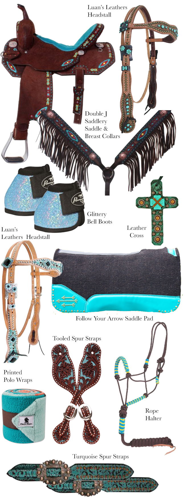 Turquoise Tack for the Barrel Racer | Horses & Heels