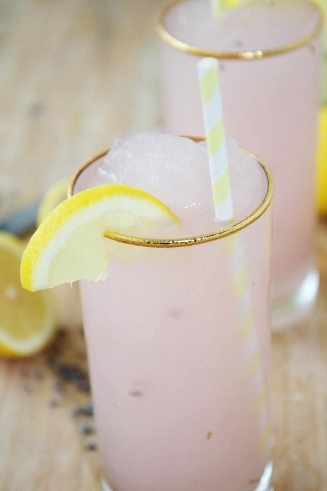 Lavender Lemonade Slush Drinks