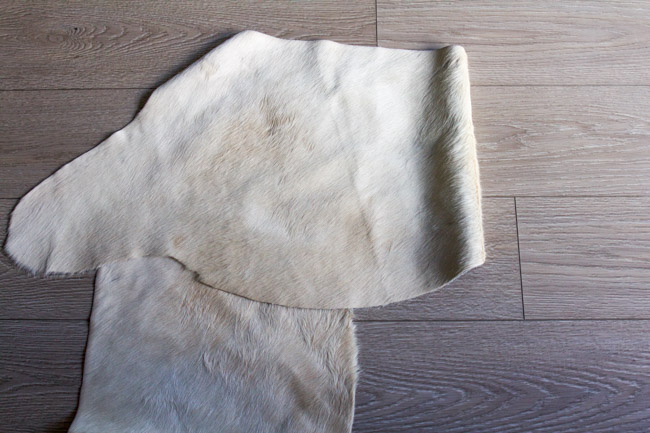 Tan Cowhide for a DIY Lampshade